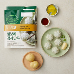 D-BIBIGO MANDU STEAMED POTATO 400G*2(E)비비고/찰보리감자만두 400G*2/냉동)