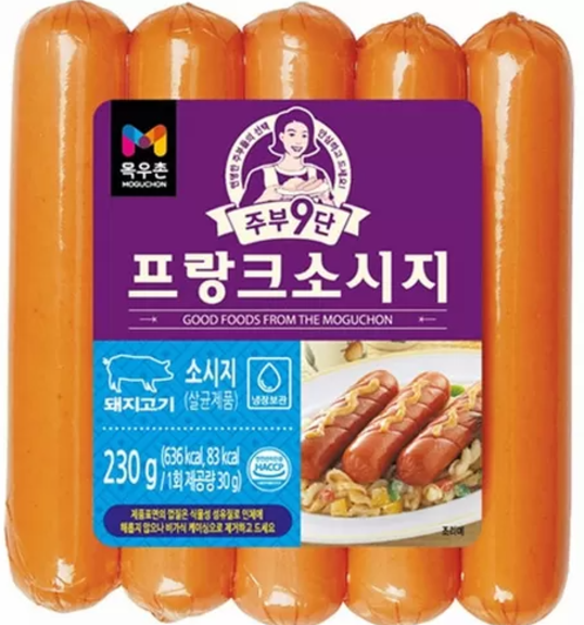 D-MOGUCHON FRANK SAUSAGE 230G(주부9단프랑크소세지 230g)