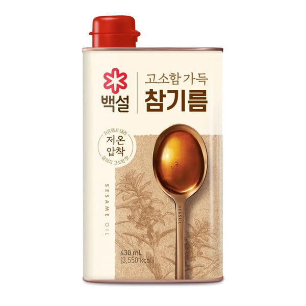 BEKSUL SESAME OIL 500ML(E 백설/고소함가득참기름500ML/캔/상)