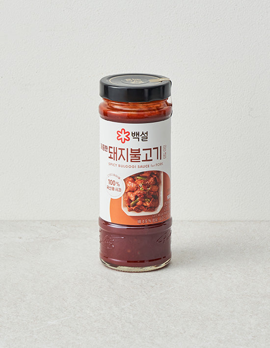 PORK BULGOGI SAUCE SPICY (E)백설돼지불고기양념500G/상온)