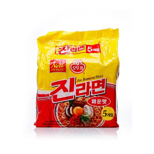 JIN RAMEN SPICY MULTI PACK 5 PACKS (오뚜기 진라면 매운맛 5개입)