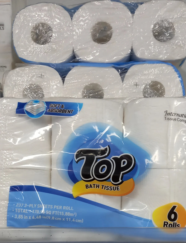 TOP ROLL TISSUE 6 ROLL PACK