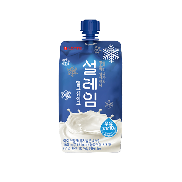 LOTTE SEOLEIM ICE CREAM MILK SHAKE 160ML (롯데 설레임 밀크쉐이크 낱개)